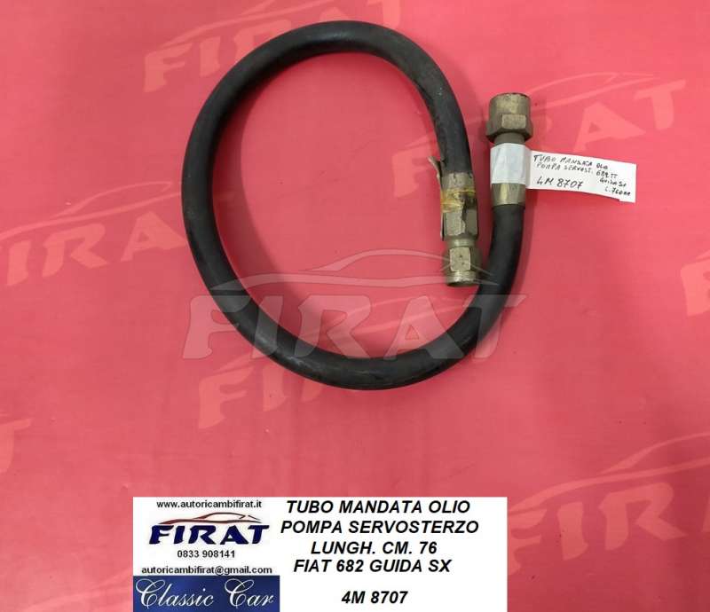 TUBO MANDATA OLIO SERVOSTERZO FIAT 682 (8707)